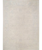 Oushak 10'6'' X 13'11'' Hand-Knotted Wool Rug 10'6'' x 13'11'' (315 X 418) / Ivory / Grey