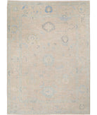 Oushak 9'0'' X 11'10'' Hand-Knotted Wool Rug 9'0'' x 11'10'' (270 X 355) / Beige / Blue