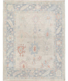 Oushak 9'0'' X 11'7'' Hand-Knotted Wool Rug 9'0'' x 11'7'' (270 X 348) / Silver / Grey