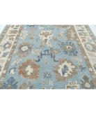 Oushak 9'0'' X 11'10'' Hand-Knotted Wool Rug 9'0'' x 11'10'' (270 X 355) / Blue / Ivory