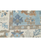 Oushak 9'0'' X 11'10'' Hand-Knotted Wool Rug 9'0'' x 11'10'' (270 X 355) / Blue / Ivory