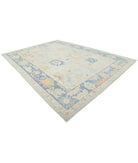 Oushak 10'4'' X 14'2'' Hand-Knotted Wool Rug 10'4'' x 14'2'' (310 X 425) / Blue / Blue