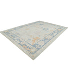 Oushak 10'4'' X 14'2'' Hand-Knotted Wool Rug 10'4'' x 14'2'' (310 X 425) / Blue / Blue