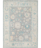 Oushak 9'9'' X 13'7'' Hand-Knotted Wool Rug 9'9'' x 13'7'' (293 X 408) / Grey / Silver