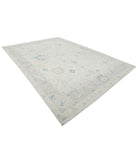 Oushak 9'8'' X 13'8'' Hand-Knotted Wool Rug 9'8'' x 13'8'' (290 X 410) / Silver / Grey