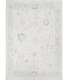 Oushak 9'8'' X 13'8'' Hand-Knotted Wool Rug 9'8'' x 13'8'' (290 X 410) / Silver / Grey