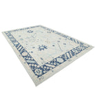 Oushak 8'9'' X 12'6'' Hand-Knotted Wool Rug 8'9'' x 12'6'' (263 X 375) / Silver / Blue