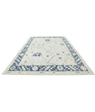 Oushak 8'9'' X 12'6'' Hand-Knotted Wool Rug 8'9'' x 12'6'' (263 X 375) / Silver / Blue