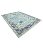 Oushak 8'11'' X 12'1'' Hand-Knotted Wool Rug 8'11'' x 12'1'' (268 X 363) / Green / Blue