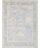 Oushak 9'2'' X 12'0'' Hand-Knotted Wool Rug 9'2'' x 12'0'' (275 X 360) / Blue / Grey