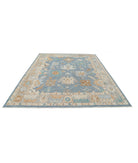 Oushak 8'3'' X 9'11'' Hand-Knotted Wool Rug 8'3'' x 9'11'' (248 X 298) / Blue / Grey