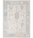 Oushak 9'10'' X 13'8'' Hand-Knotted Wool Rug 9'10'' x 13'8'' (295 X 410) / Ivory / Grey