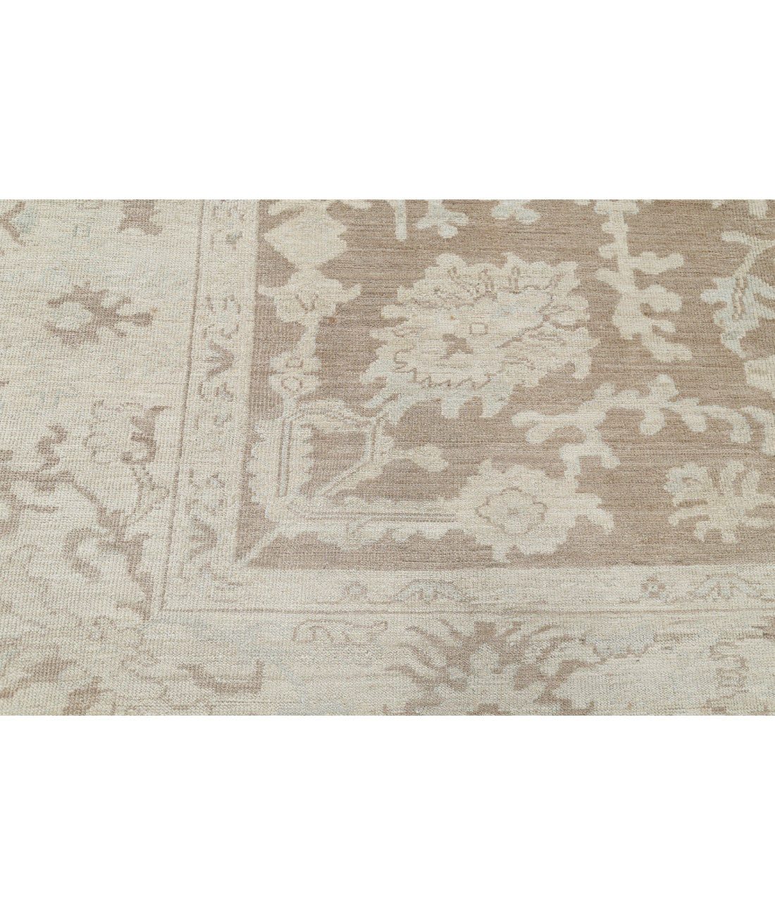 Oushak 8'7'' X 11'11'' Hand-Knotted Wool Rug 8'7'' x 11'11'' (258 X 358) / Brown / Ivory