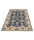 Oushak 4'1'' X 5'10'' Hand-Knotted Wool Rug 4'1'' x 5'10'' (123 X 175) / Blue / Ivory