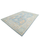 Oushak 8'11'' X 12'7'' Hand-Knotted Wool Rug 8'11'' x 12'7'' (268 X 378) / Blue / Grey