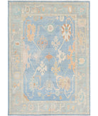 Oushak 8'11'' X 12'7'' Hand-Knotted Wool Rug 8'11'' x 12'7'' (268 X 378) / Blue / Grey