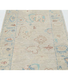 Oushak 3'0'' X 9'5'' Hand-Knotted Wool Rug 3'0'' x 9'5'' (90 X 283) / Silver / Blue