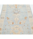 Oushak 3'1'' X 11'6'' Hand-Knotted Wool Rug 3'1'' x 11'6'' (93 X 345) / Blue / Silver