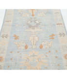 Oushak 3'1'' X 11'6'' Hand-Knotted Wool Rug 3'1'' x 11'6'' (93 X 345) / Blue / Silver