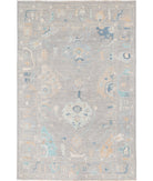 Oushak 5'11'' X 8'1'' Hand-Knotted Wool Rug 5'11'' x 8'1'' (178 X 243) / Brown / Grey