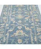 Oushak 3'3'' X 9'6'' Hand-Knotted Wool Rug 3'3'' x 9'6'' (98 X 285) / Blue / Blue