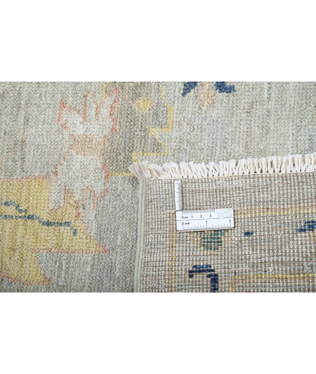 Oushak 9'1'' X 11'9'' Hand-Knotted Wool Rug 9'1'' x 11'9'' (273 X 353) / Blue / Blue