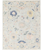 Oushak 9'1'' X 11'9'' Hand-Knotted Wool Rug 9'1'' x 11'9'' (273 X 353) / Blue / Blue