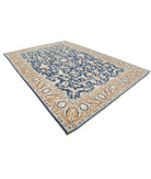 Oushak 9'2'' X 12'11'' Hand-Knotted Wool Rug 9'2'' x 12'11'' (275 X 388) / Blue / Rust