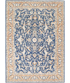 Oushak 9'2'' X 12'11'' Hand-Knotted Wool Rug 9'2'' x 12'11'' (275 X 388) / Blue / Rust