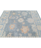 Oushak 8'1'' X 9'10'' Hand-Knotted Wool Rug 8'1'' x 9'10'' (243 X 295) / Grey / Blue