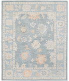 Oushak 8'1'' X 9'10'' Hand-Knotted Wool Rug 8'1'' x 9'10'' (243 X 295) / Grey / Blue