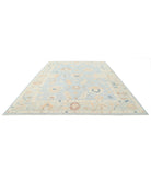 Oushak 10'1'' X 13'11'' Hand-Knotted Wool Rug 10'1'' x 13'11'' (303 X 418) / Blue / Green