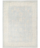 Oushak 10'3'' X 13'7'' Hand-Knotted Wool Rug 10'3'' x 13'7'' (308 X 408) / Blue / Ivory