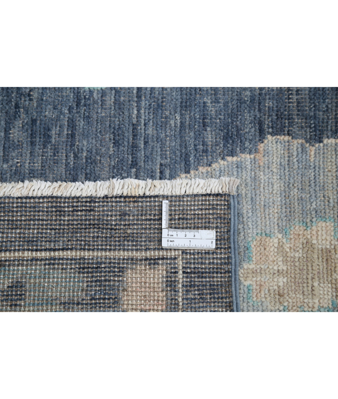 Oushak 11'11'' X 14'10'' Hand-Knotted Wool Rug 11'11'' x 14'10'' (358 X 445) / Blue / Blue