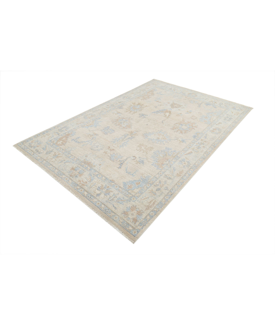 Oushak 5'9'' X 8'9'' Hand-Knotted Wool Rug 5'9'' x 8'9'' (173 X 263) / Taupe / Beige