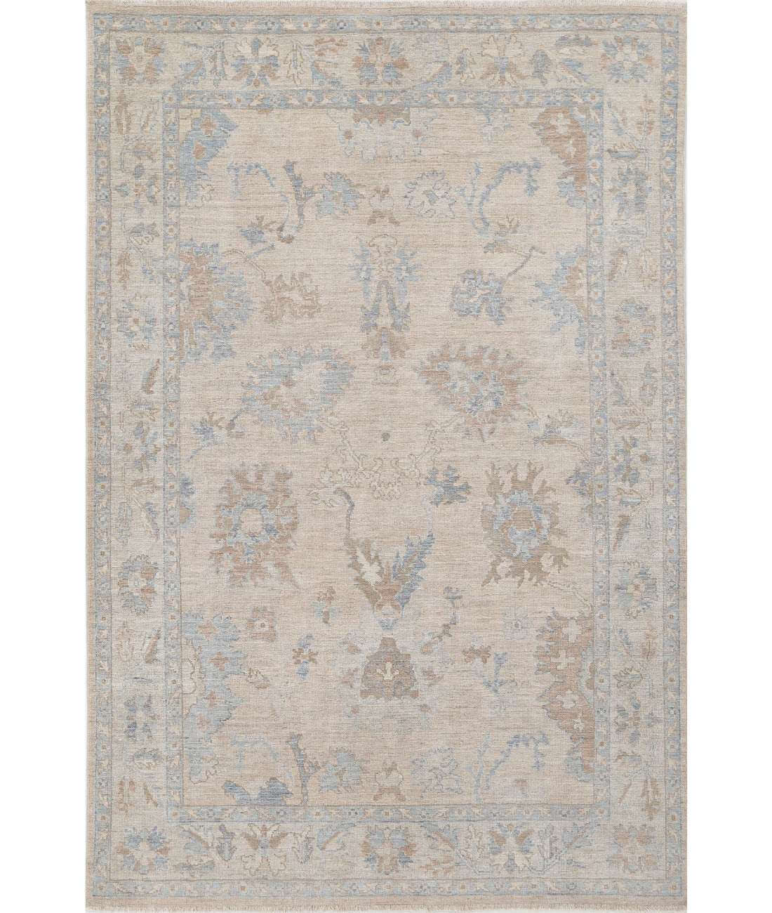 Oushak 5'9'' X 8'9'' Hand-Knotted Wool Rug 5'9'' x 8'9'' (173 X 263) / Taupe / Beige