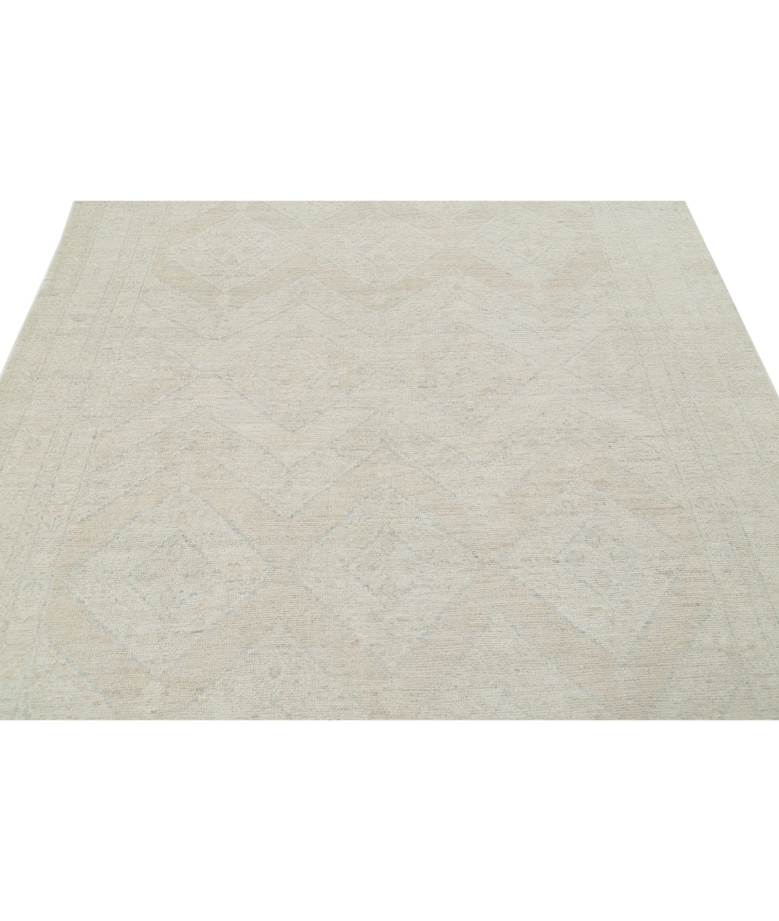 Oushak 6'3'' X 9'2'' Hand-Knotted Wool Rug 6'3'' x 9'2'' (188 X 275) / Ivory / Grey