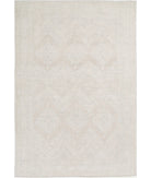 Oushak 6'3'' X 9'2'' Hand-Knotted Wool Rug 6'3'' x 9'2'' (188 X 275) / Ivory / Grey