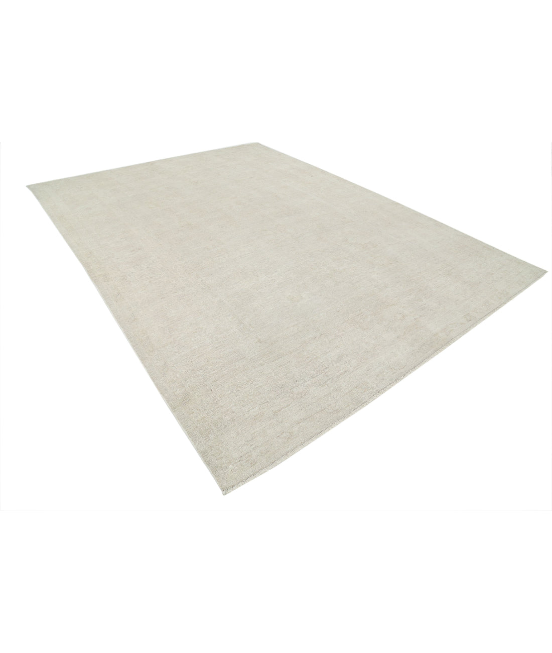 Oushak 8'8'' X 11'10'' Hand-Knotted Wool Rug 8'8'' x 11'10'' (260 X 355) / Ivory / Taupe