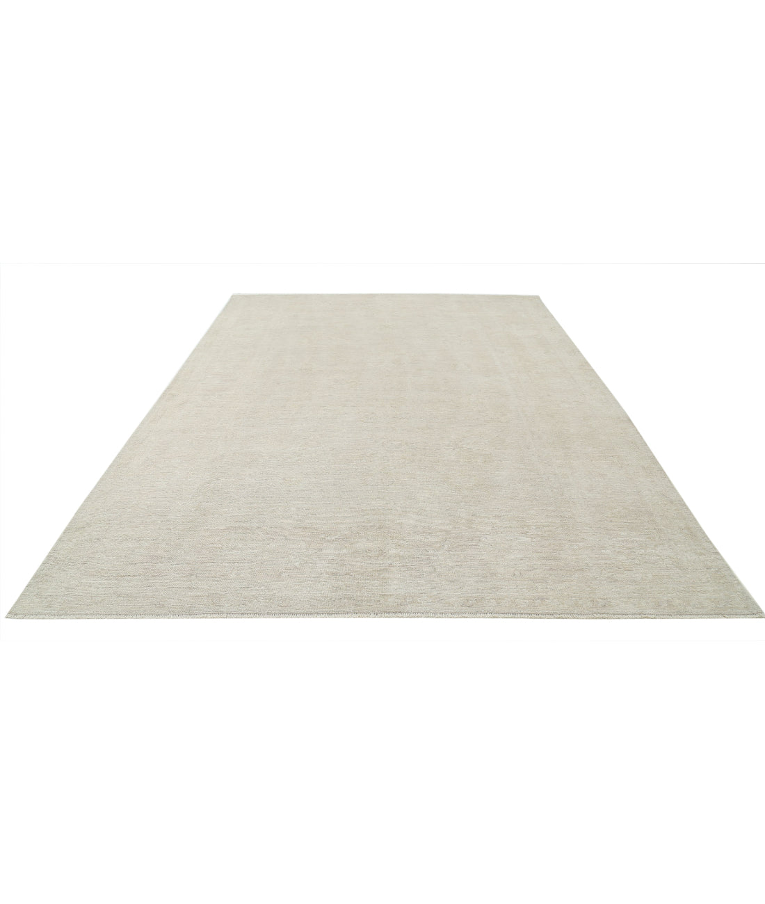 Oushak 8'8'' X 11'10'' Hand-Knotted Wool Rug 8'8'' x 11'10'' (260 X 355) / Ivory / Taupe