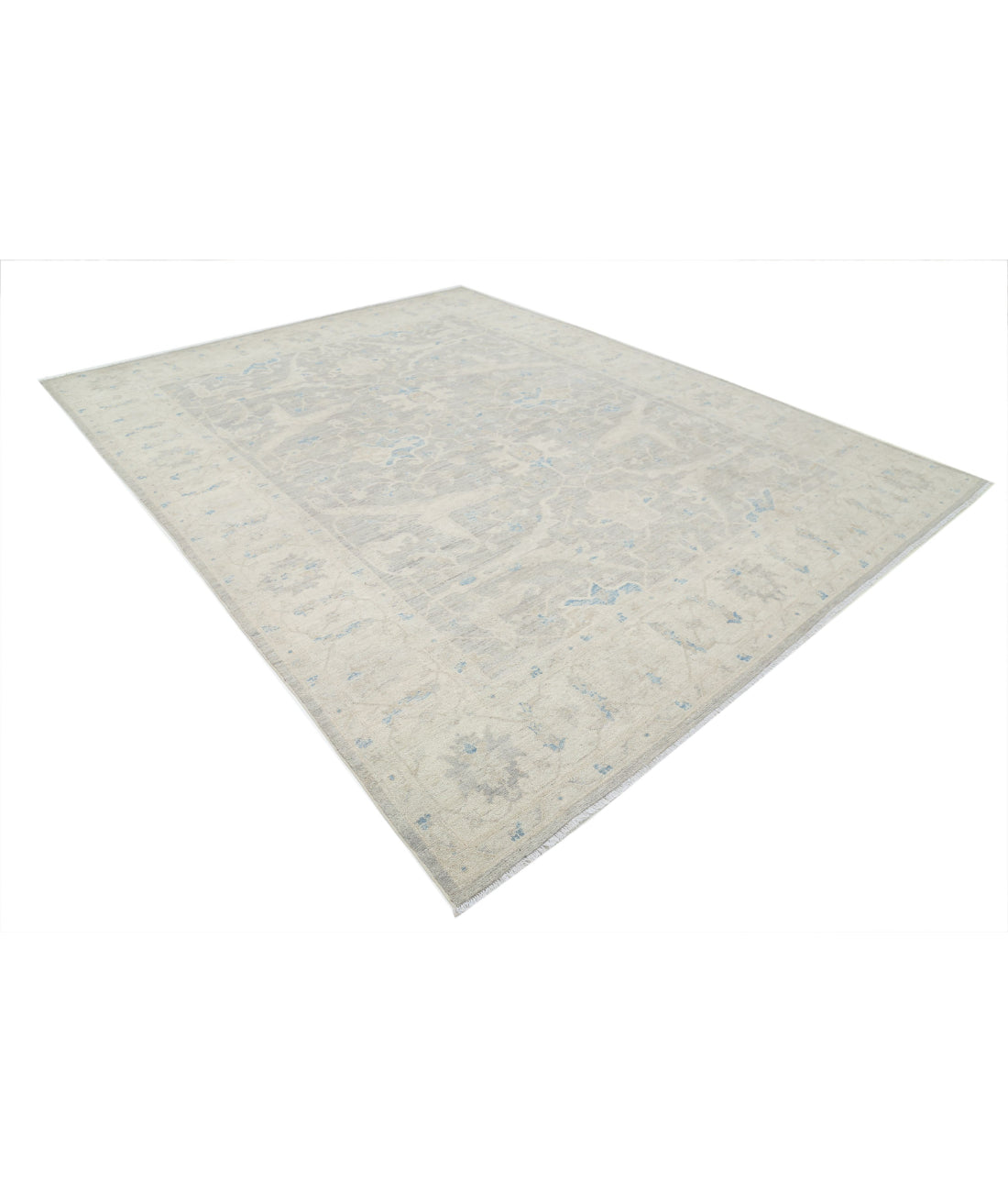 Oushak 8'11'' X 11'6'' Hand-Knotted Wool Rug 8'11'' x 11'6'' (268 X 345) / Grey / Ivory