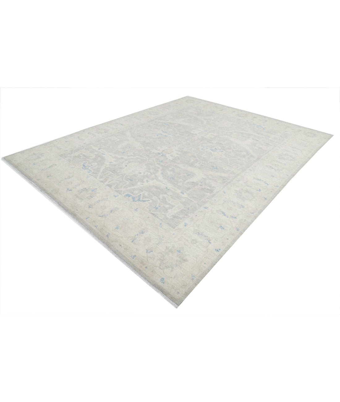 Oushak 8'11'' X 11'6'' Hand-Knotted Wool Rug 8'11'' x 11'6'' (268 X 345) / Grey / Ivory