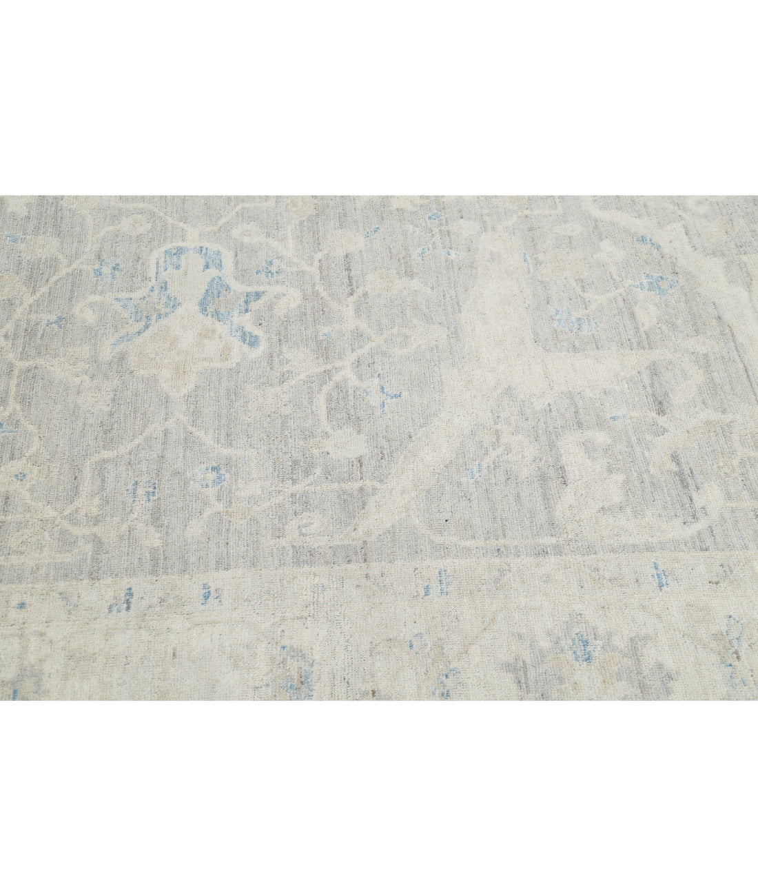 Oushak 8'11'' X 11'6'' Hand-Knotted Wool Rug 8'11'' x 11'6'' (268 X 345) / Grey / Ivory