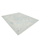 Oushak 8'4'' X 10'1'' Hand-Knotted Wool Rug 8'4'' x 10'1'' (250 X 303) / Blue / Ivory