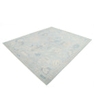 Oushak 8'4'' X 10'1'' Hand-Knotted Wool Rug 8'4'' x 10'1'' (250 X 303) / Blue / Ivory