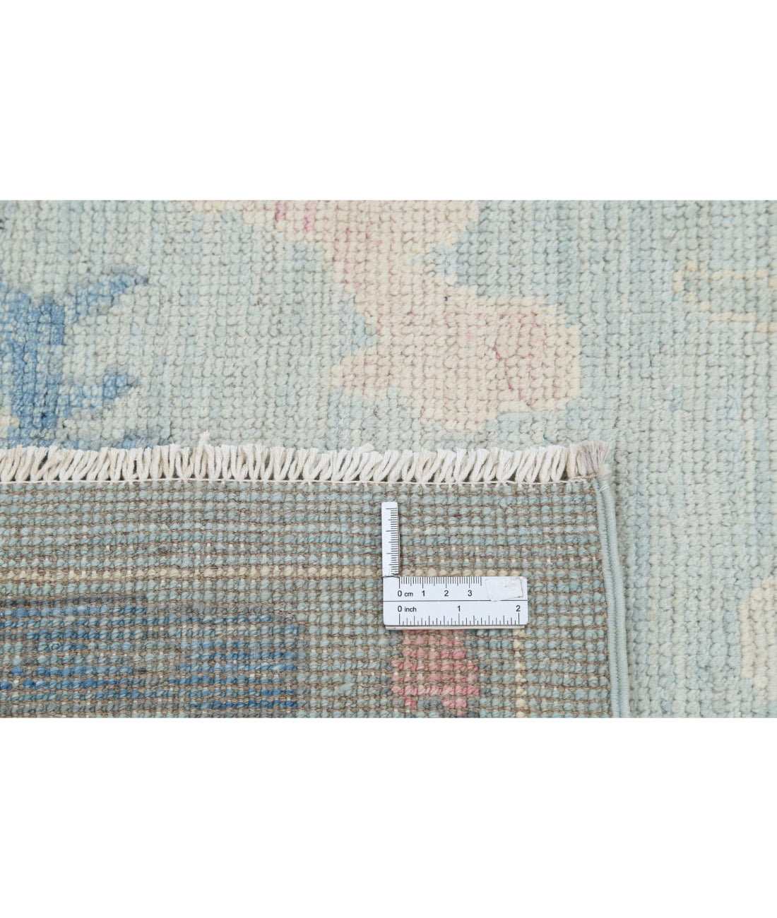 Oushak 8'4'' X 10'1'' Hand-Knotted Wool Rug 8'4'' x 10'1'' (250 X 303) / Blue / Ivory