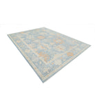 Oushak 8'10'' X 11'8'' Hand-Knotted Wool Rug 8'10'' x 11'8'' (265 X 350) / Blue / Ivory