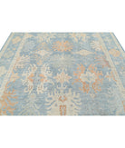 Oushak 8'10'' X 11'8'' Hand-Knotted Wool Rug 8'10'' x 11'8'' (265 X 350) / Blue / Ivory