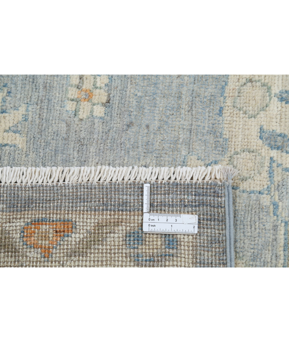 Oushak 8'1'' X 9'11'' Hand-Knotted Wool Rug 8'1'' x 9'11'' (243 X 298) / Blue / Beige