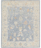 Oushak 8'1'' X 9'11'' Hand-Knotted Wool Rug 8'1'' x 9'11'' (243 X 298) / Blue / Beige